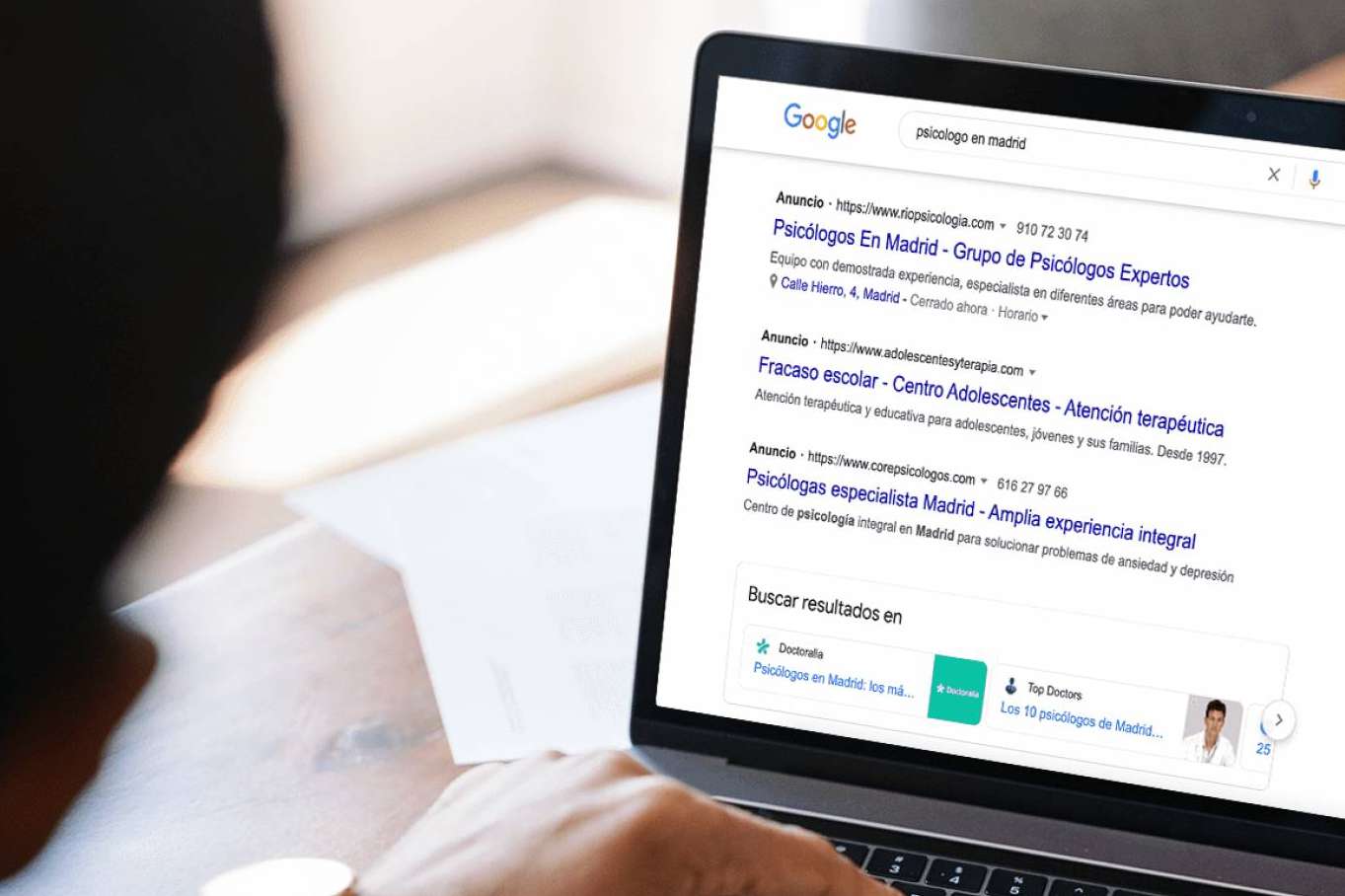 El servicio de Marketing para Psicólogos sirve para la publicidad para psicólogos en Google Ads