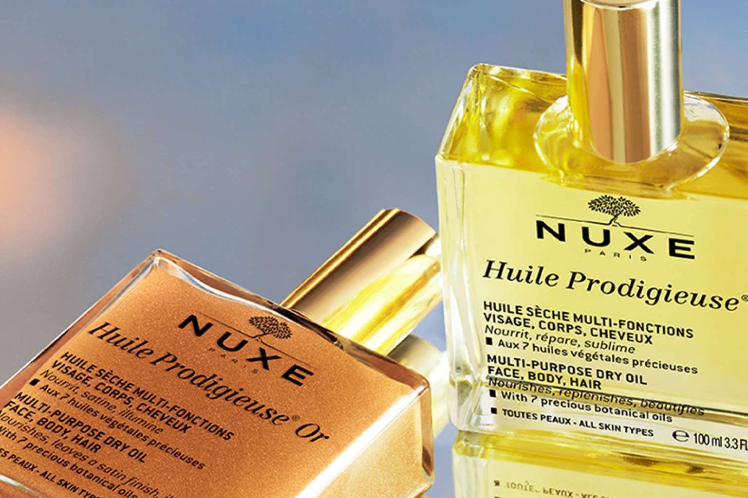 Hidratación y cuidado de la piel con Huile Prodigieuse de Nuxe, disponible en La Para-Farmacia del Puerto