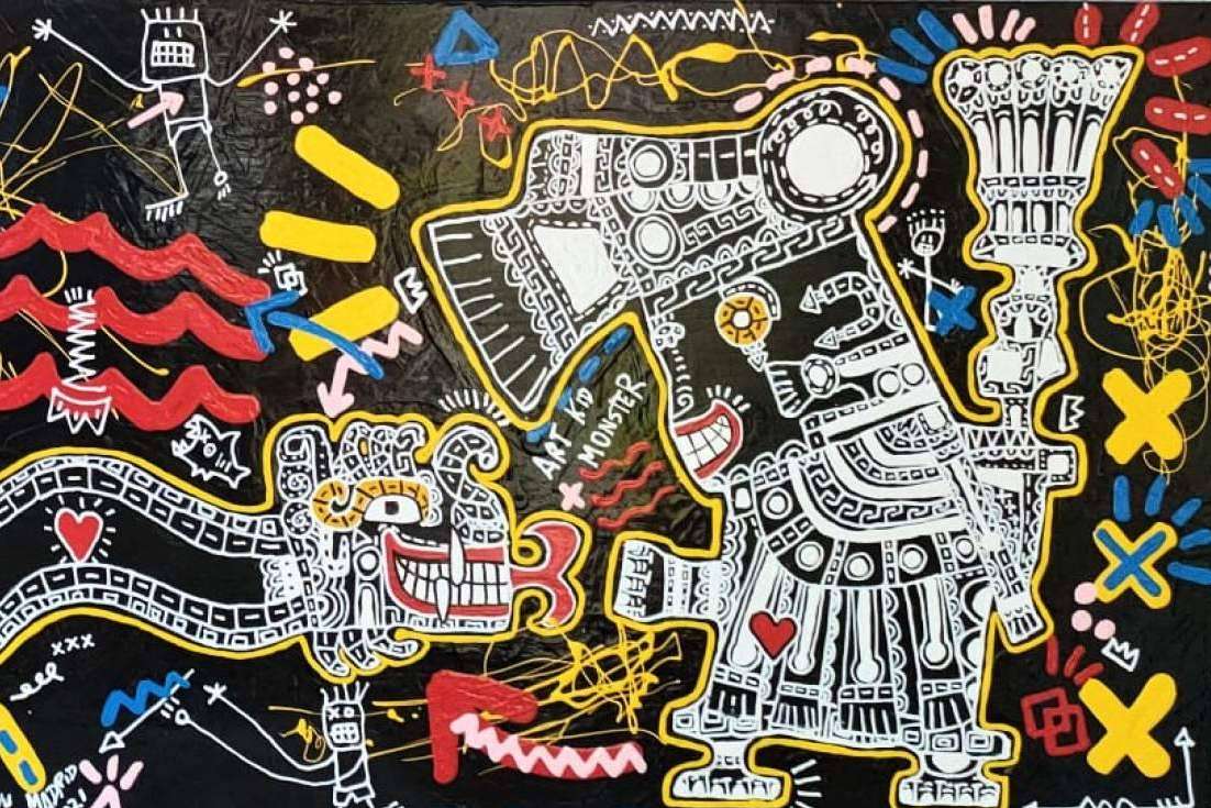 El artista que combina el arte tradicional con el arte actual, Guto Ajayu