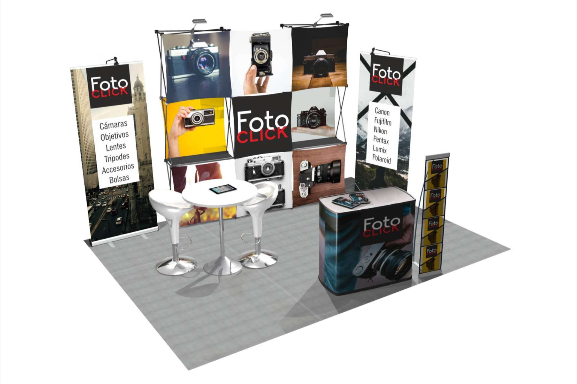 Stand en renting para que los emprendedores y las pequeñas empresas puedan afrontar el gasto de la mano de Olika Stands