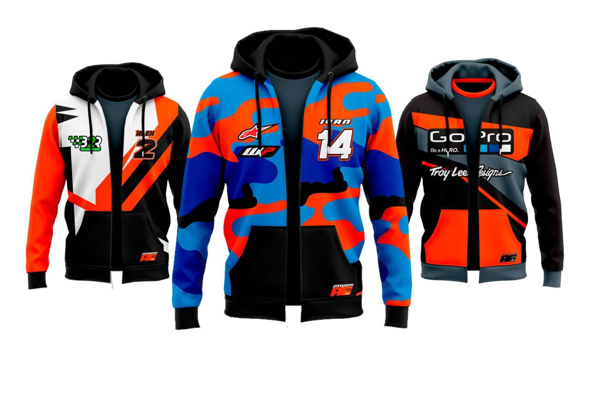 Modelos exclusivos de sudaderas personalizadas para motos, por ADHESIVOSEMBARRADOS