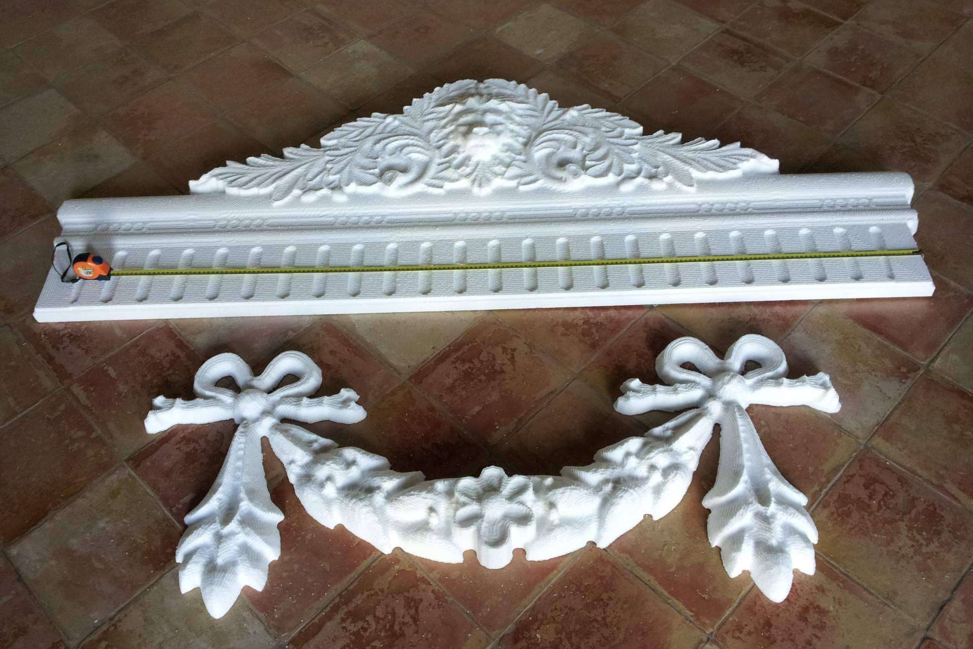 Ornamentos decorativos a medida de la mano de Molduras 3D