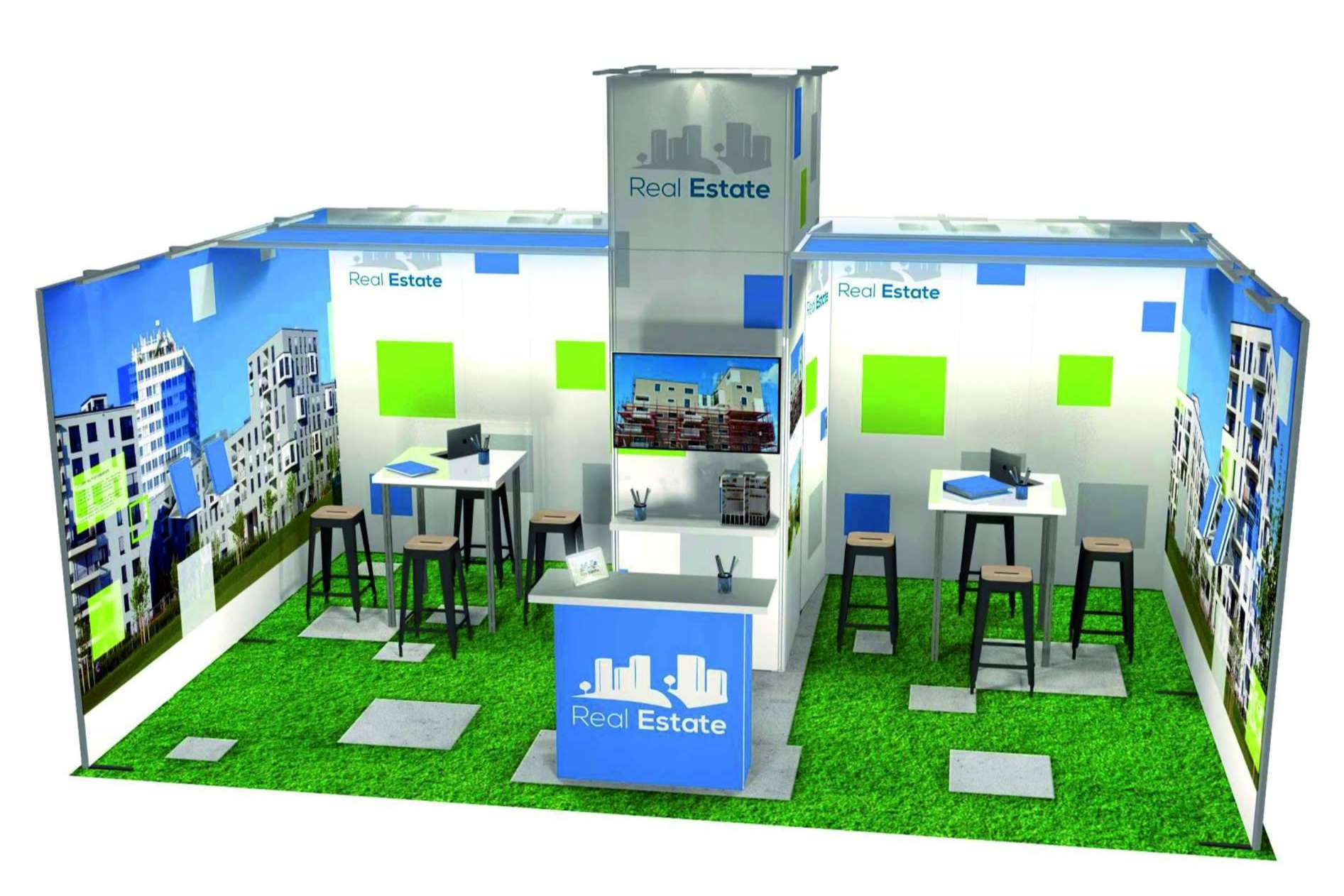 Mostrar una marca de forma consistente con el más alto estándar de calidad con el stand reutilizable de Olika Stands