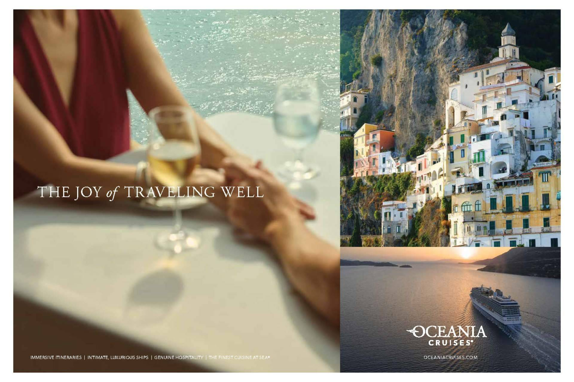 Oceania Cruises presenta “The Joy of Traveling Well”, una nueva etapa en su identidad de marca